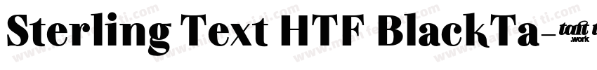 Sterling Text HTF BlackTa字体转换